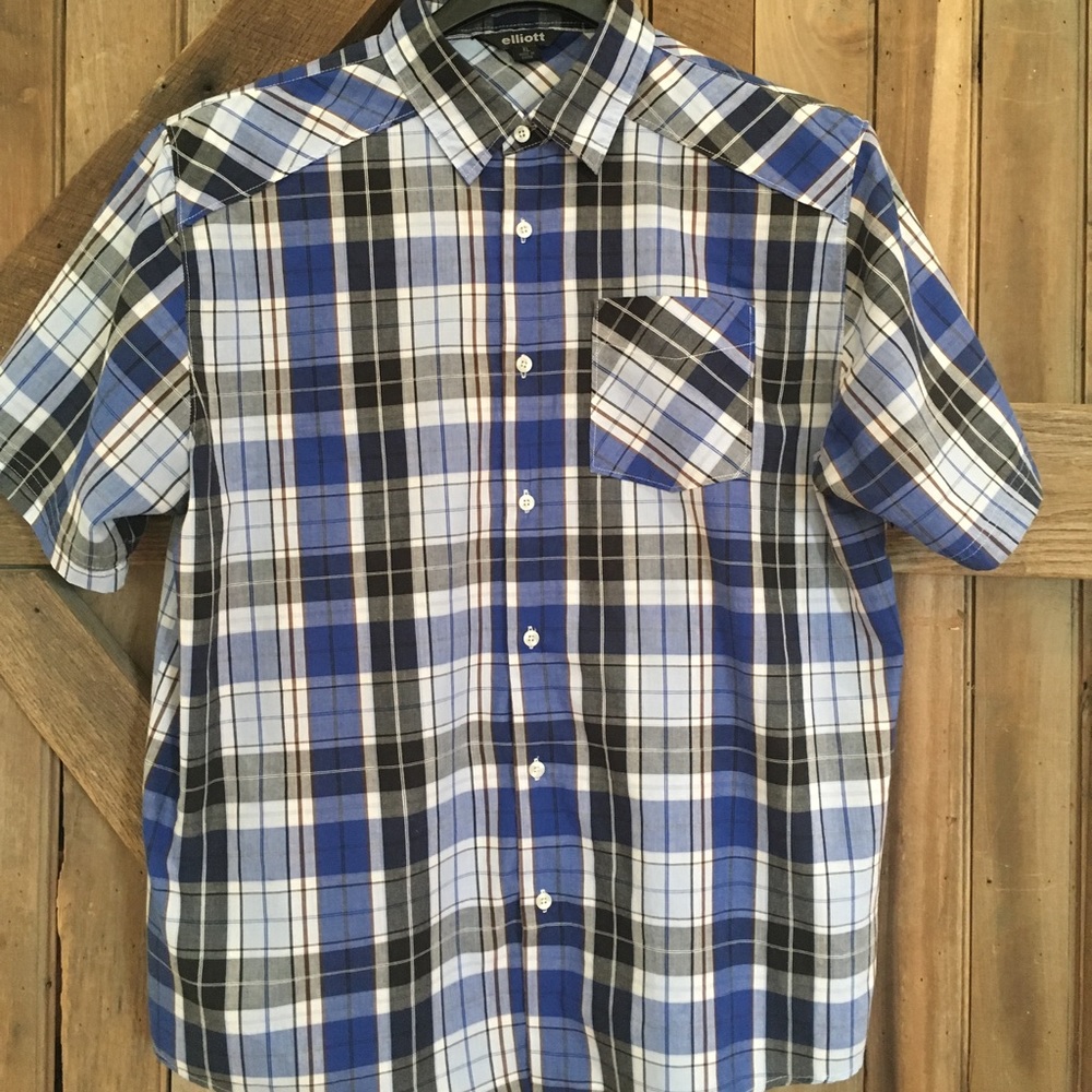 Men's XL plaid button down